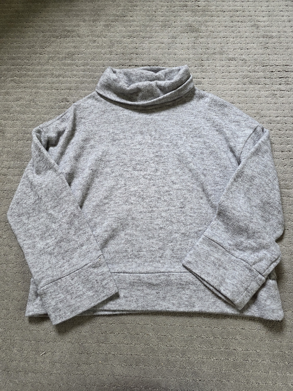 a new day Heather Gray Cowl Neck Sweater
